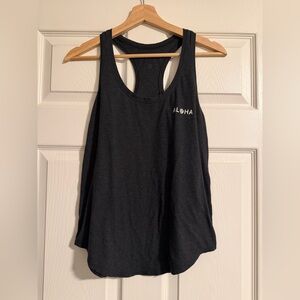 Lululemon ALOHA Charcoal Racerback Tank Top